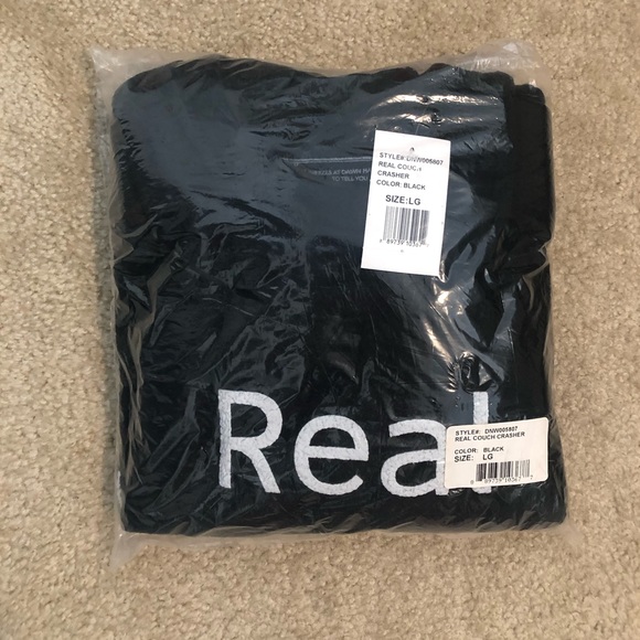 Daydream Nation Real Couch Crasher Fleece Black Oversized Sweatshirt.NWT!Sz M&L - Picture 12 of 12